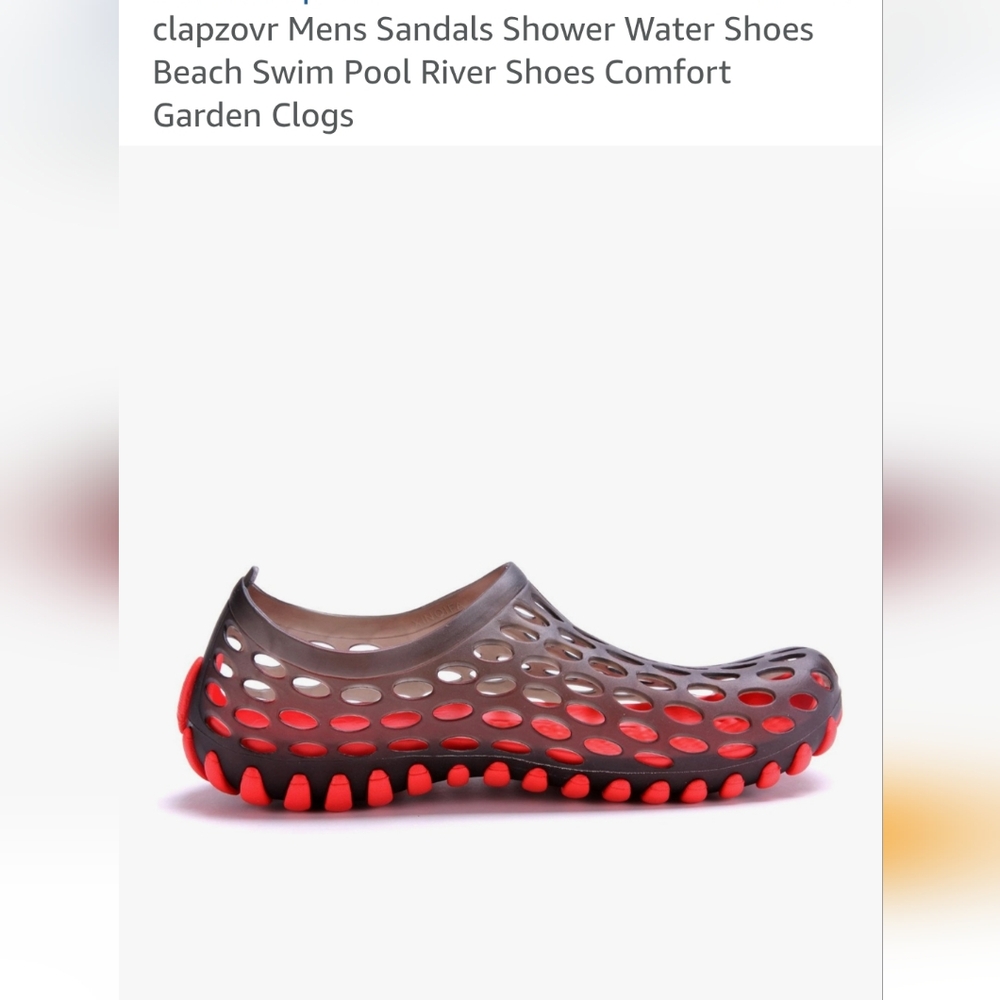 NEW MENS COMFORTABLE FLAT WATER SHOES SIZE 10 - Picture 7 of 9